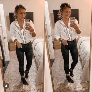 Anthropologie Beaded, Lace Button Down